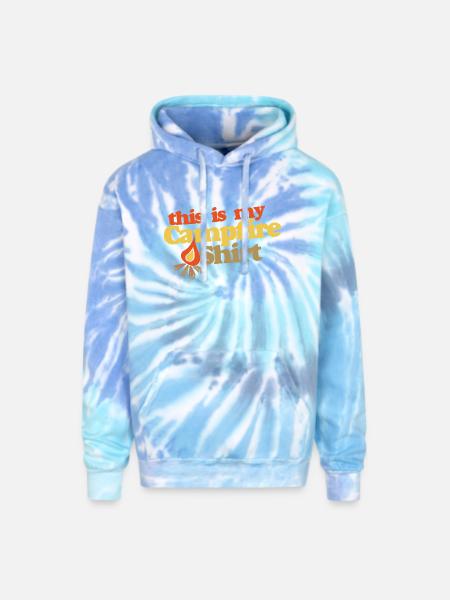 This Is My Campfire Shirt - Adult Tie Dye Hoodie - blue lagoon