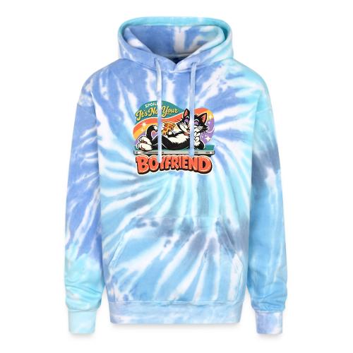 Sassy Cat Pride Pizza Retro Comic - Adult Tie Dye Hoodie