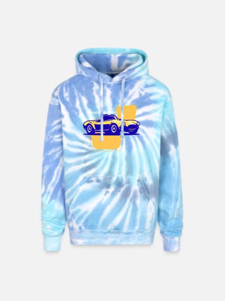 Enjoying_My_Ride - Adult Tie Dye Hoodie - blue lagoon