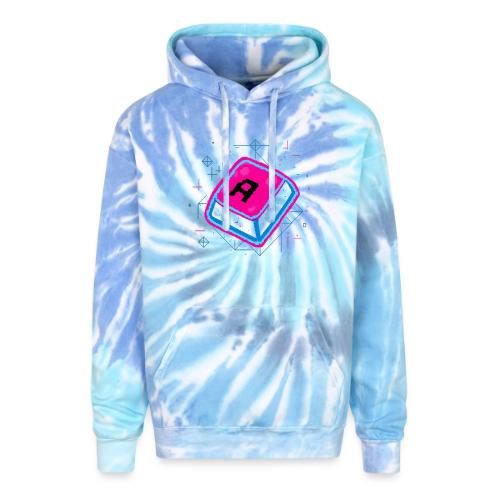 Neon Pixel A Key - Adult Tie Dye Hoodie