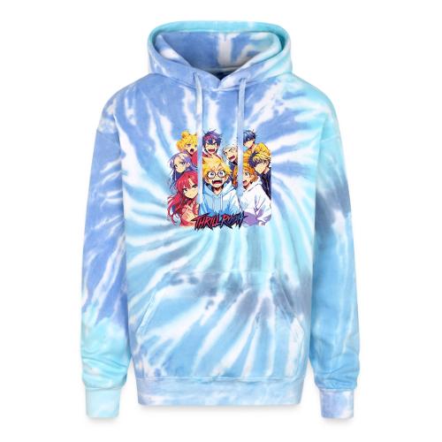 Thrill Rush Anime Squad Streetwear - Adult Tie Dye Hoodie
