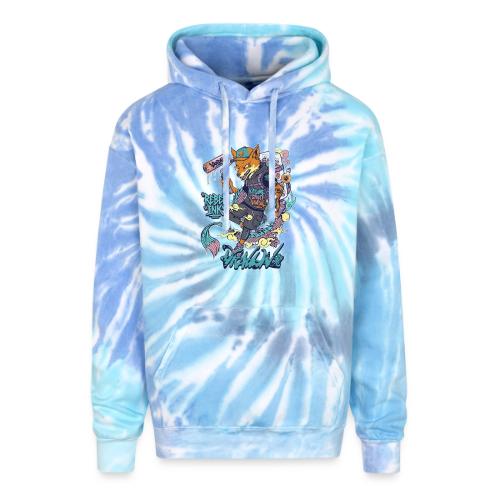 Kitsune Street Rebel - Adult Tie Dye Hoodie