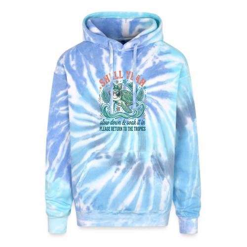 Shell Yeah Sea Turtle Beach Vibes - Adult Tie Dye Hoodie