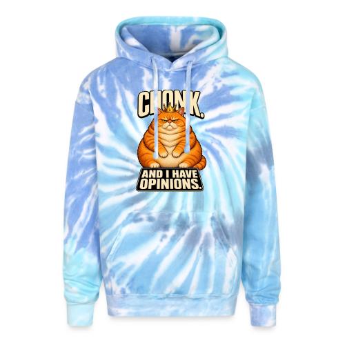 Chonk King Cat - Opinionated Kitty - Adult Tie Dye Hoodie