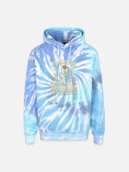 ATV Quad ATVs Quad Dad - Adult Tie Dye Hoodie - blue lagoon