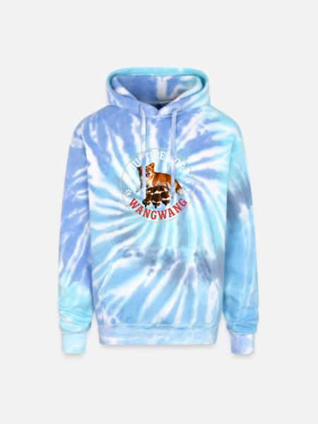 Justice For Wangwang Dog - Adult Tie Dye Hoodie - blue lagoon