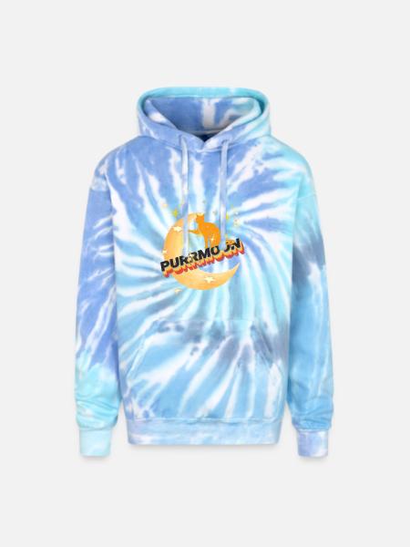 PURRMOON - Adult Tie Dye Hoodie - blue lagoon