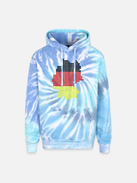 germany - Adult Tie Dye Hoodie - blue lagoon