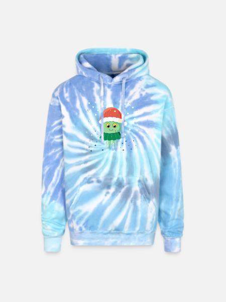 JELLYFISH - Adult Tie Dye Hoodie - blue lagoon