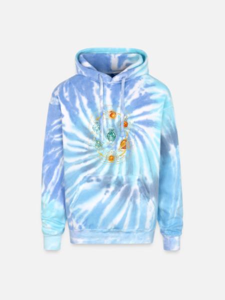 Glass Blowing - Adult Tie Dye Hoodie - blue lagoon