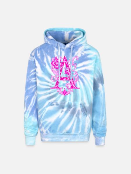 The A - Adult Tie Dye Hoodie - blue lagoon