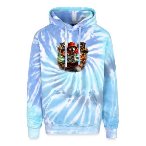 Urban Beat Dog Heroes - Adult Tie Dye Hoodie