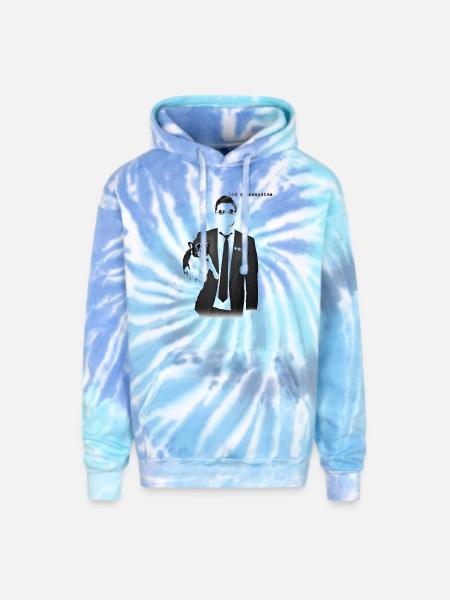LCD Sound System - Adult Tie Dye Hoodie - blue lagoon