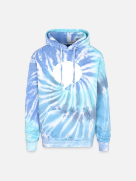 Bubble - Adult Tie Dye Hoodie - blue lagoon