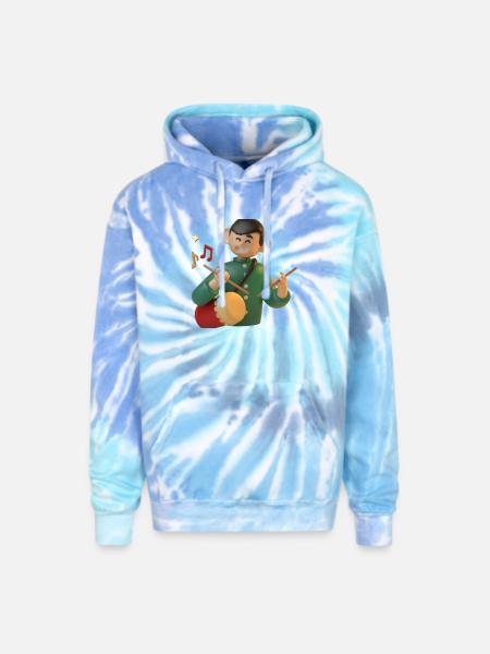 Characters - Adult Tie Dye Hoodie - blue lagoon