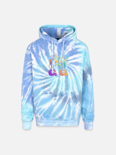 GG - Adult Tie Dye Hoodie - blue lagoon