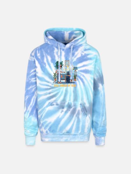 Snake Commands Not Recognized - Adult Tie Dye Hoodie - blue lagoon