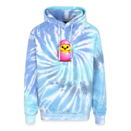 Easter Chick Pink - Adult Tie Dye Hoodie