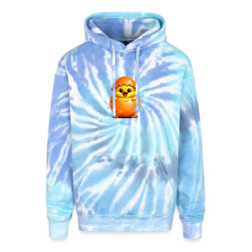 Easter Chick Orange - Adult Tie Dye Hoodie