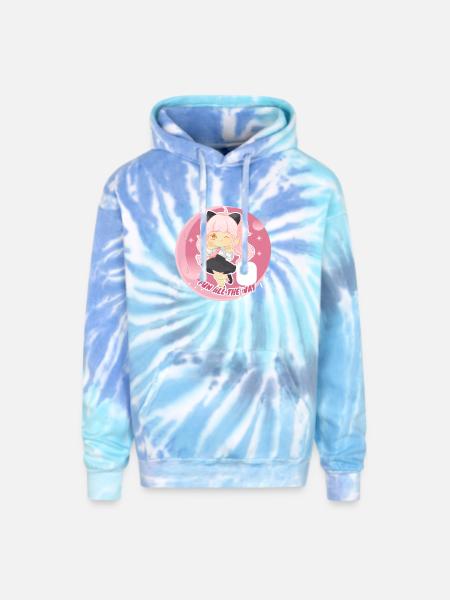 fun_all_the_way - Adult Tie Dye Hoodie - blue lagoon