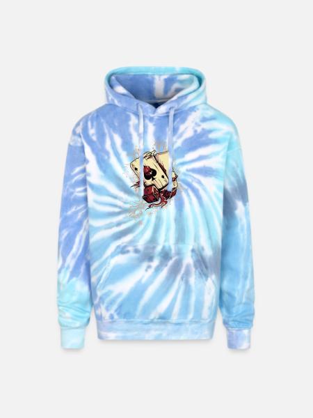 Casino - Adult Tie Dye Hoodie - blue lagoon