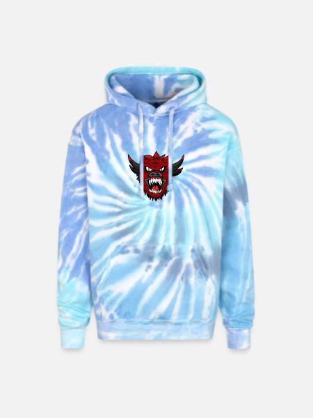 AnarchyMon - Adult Tie Dye Hoodie - blue lagoon
