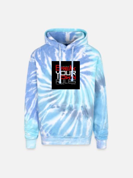 Break_the_limits-_Explosive_Action_Motivatt - Adult Tie Dye Hoodie - blue lagoon