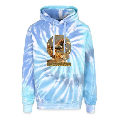 Year of the Horse Abundance T Shirt, Lunar NY Gift - Adult Tie Dye Hoodie