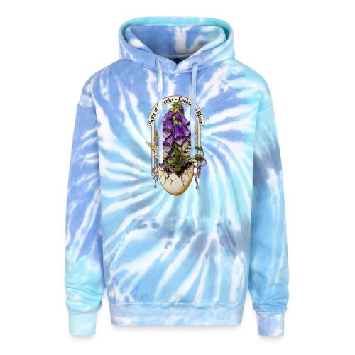 Spring Serenity Foxglove Tee, Easter Gift for wife - Adult Tie Dye Hoodie