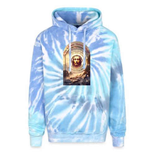Easter He Is Risen Sacred Face T Shirt, wife Gift - Adult Tie Dye Hoodie