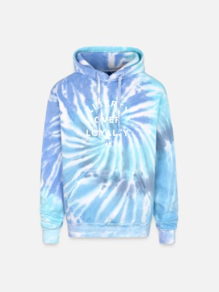 Liberty Over Loyalty - Adult Tie Dye Hoodie - blue lagoon