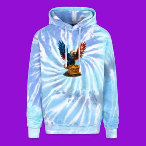 Veterans Press & Bald Eagle Flag 2 Print Set - Adult Tie Dye Hoodie