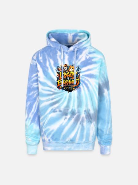 Loyalty Is Everything - Adult Tie Dye Hoodie - blue lagoon