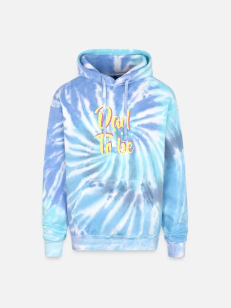Dad To Be - Adult Tie Dye Hoodie - blue lagoon