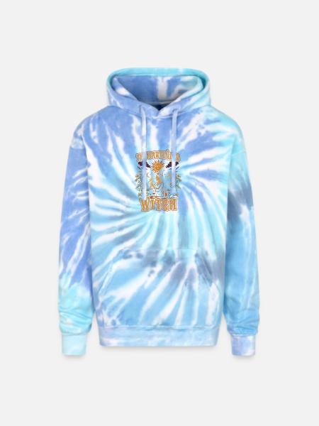 Bartender Mixologist The Bartender Witch - Adult Tie Dye Hoodie - blue lagoon