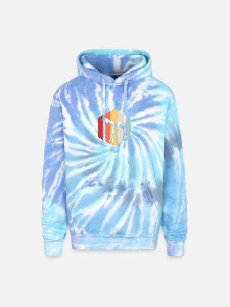 Astrophotography Telescope - Adult Tie Dye Hoodie - blue lagoon