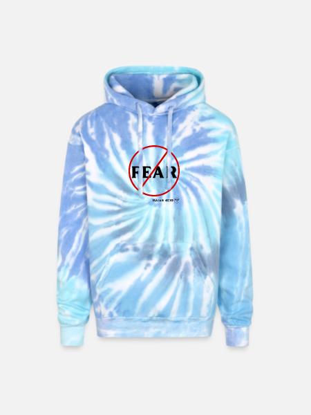 Do Not Fear - Adult Tie Dye Hoodie - blue lagoon