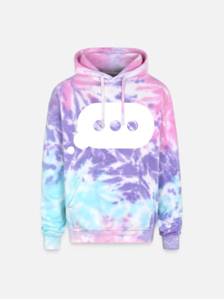 Typing Bubble - Adult Tie Dye Hoodie - cotton candy