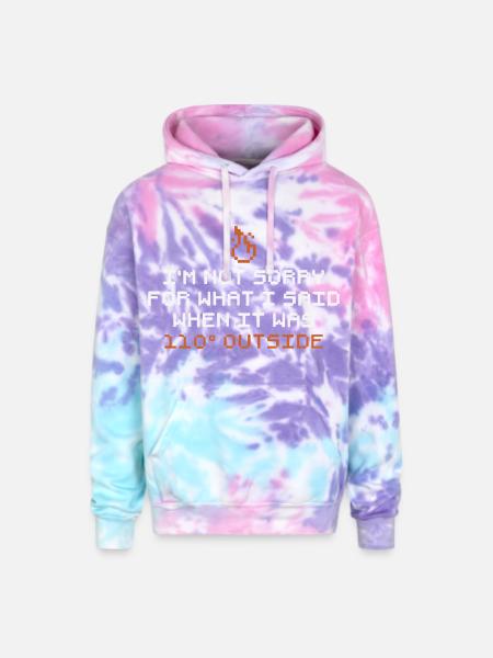 I'm Not Sorry - Adult Tie Dye Hoodie - cotton candy