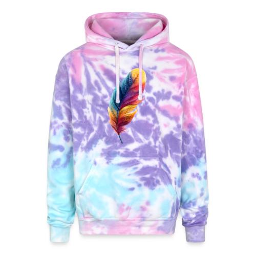 Rainbow Flight Feather - Adult Tie Dye Hoodie