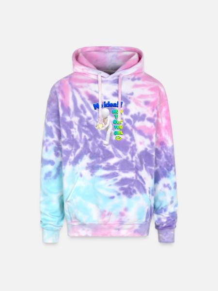 No Idea - Adult Tie Dye Hoodie - cotton candy