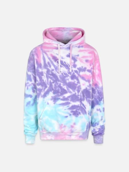 Sperm Cells - Adult Tie Dye Hoodie - cotton candy