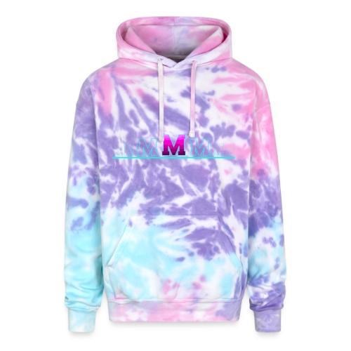 Letter M – Capital Varsity Alphabet Monogram - Adult Tie Dye Hoodie