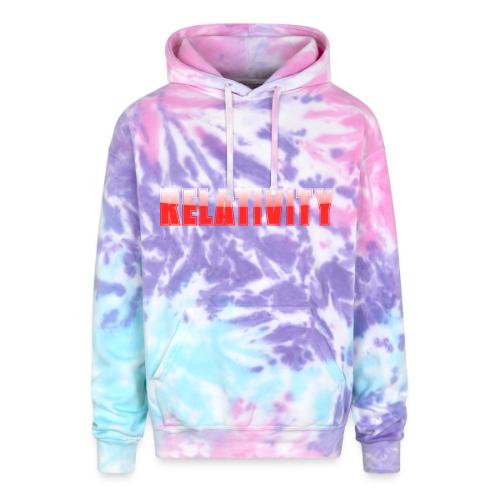 Relativity Science Typography Design - Adult Tie Dye Hoodie