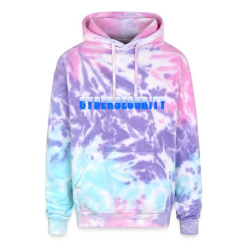 Cybersecurity Word Art Design - Adult Tie Dye Hoodie