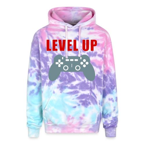 Level Up Gamer Controller Apparel - Adult Tie Dye Hoodie