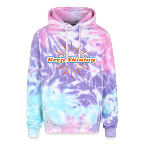 Keep Shining: Radiant Energy Design - Adult Tie Dye Hoodie