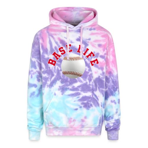 Baseball: Base Life Vibes - Adult Tie Dye Hoodie