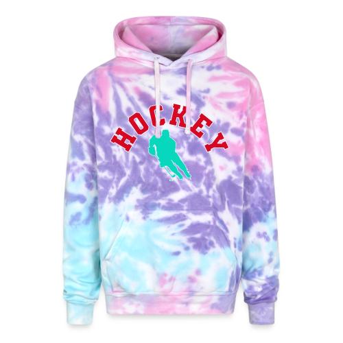 Hockey Player Silhouette - Adult Tie Dye Hoodie