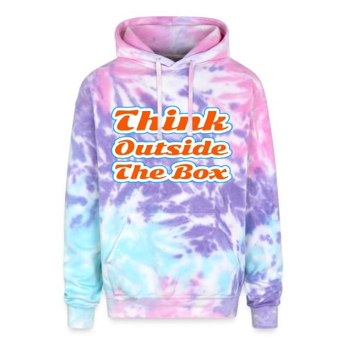 Think Outside the Box — Creative Mindset Script - Adult Tie Dye Hoodie